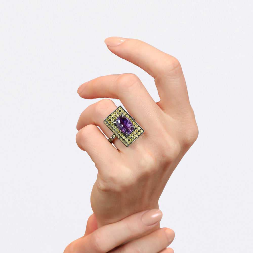 Captivo amethyst and yellow sapphire ring by Stefano Canturi