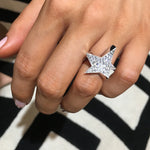 Odyssey diamond Star ring in 18ct white gold by Stefano Canturi