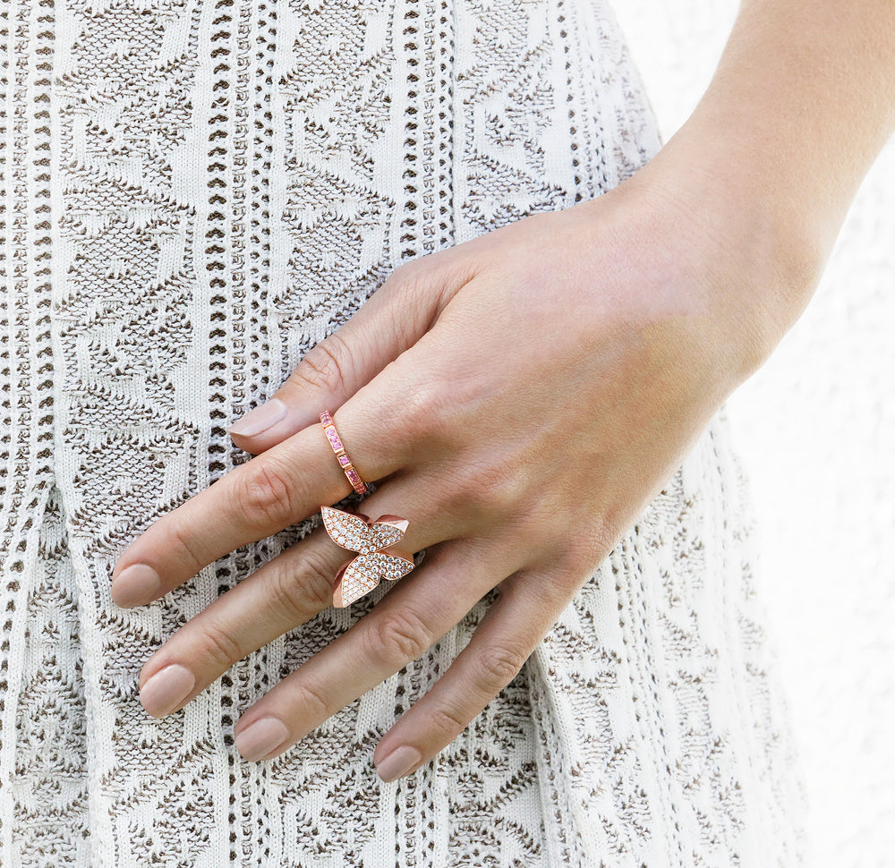 Regina Pink Sapphire Ring in 18ct Pink Gold by Stefano Canturi