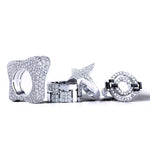Diamond rings in 18ct white gold by Stefano Canturi