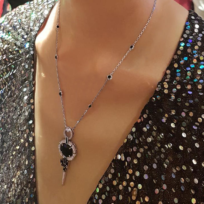 Regina diamond and Australian black sapphire neckpiece by Stefano Canturi