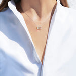 Alphabet diamond E pendant necklace by Stefano Canturi