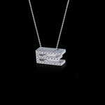 Alphabet diamond E pendant necklace by Stefano Canturi