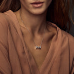 Alphabet diamond M pendant necklace by Stefano Canturi