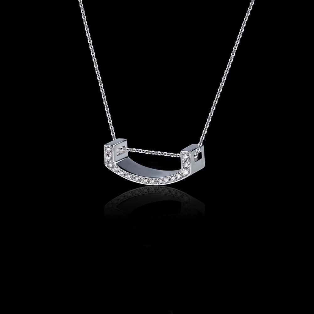 Alphabet diamond U pendant necklace by Stefano Canturi