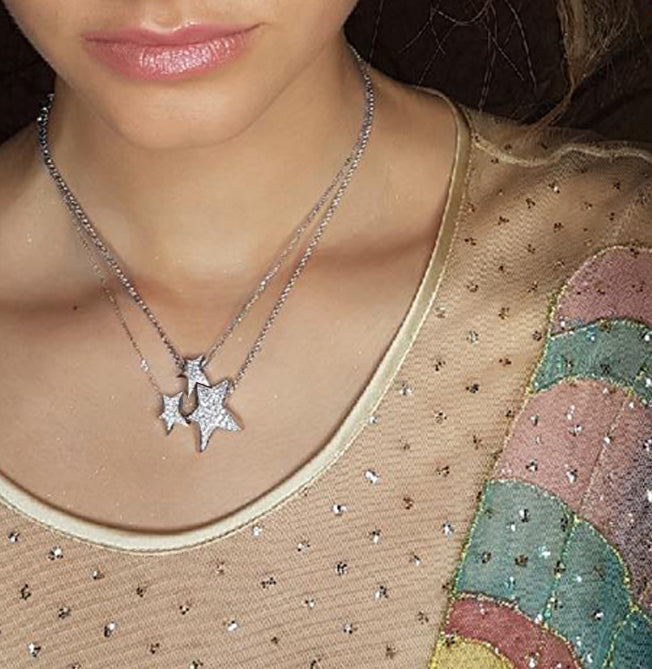 Odyssey diamond  Star pendant necklace set in 18ct white gold by Stefano Canturi