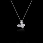 Odyssey diamond small Butterfly pendant necklace set in 18ct white gold by Stefano Canturi