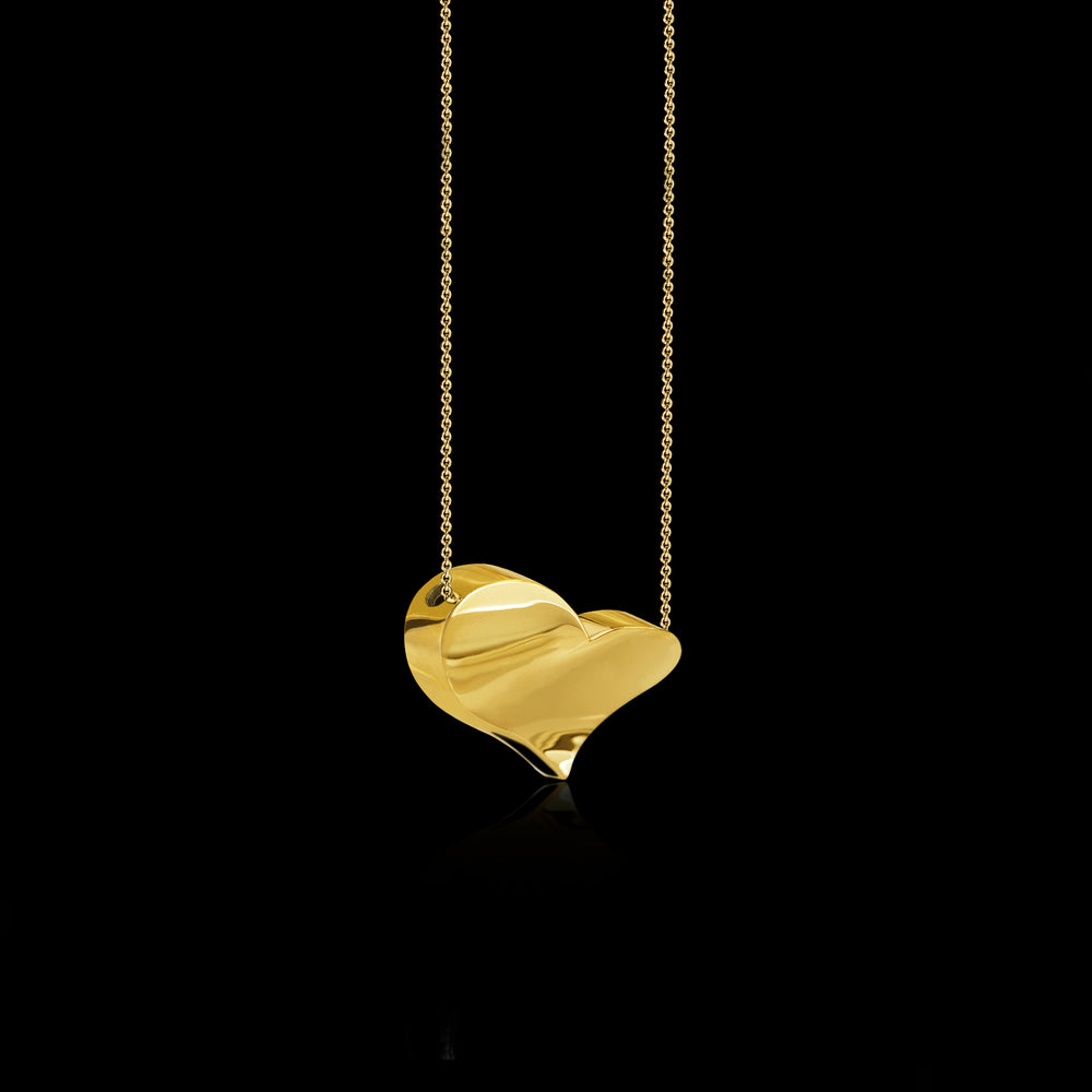 Odyssey small heart necklace in 18ct yellow gold by Stefano Canturi