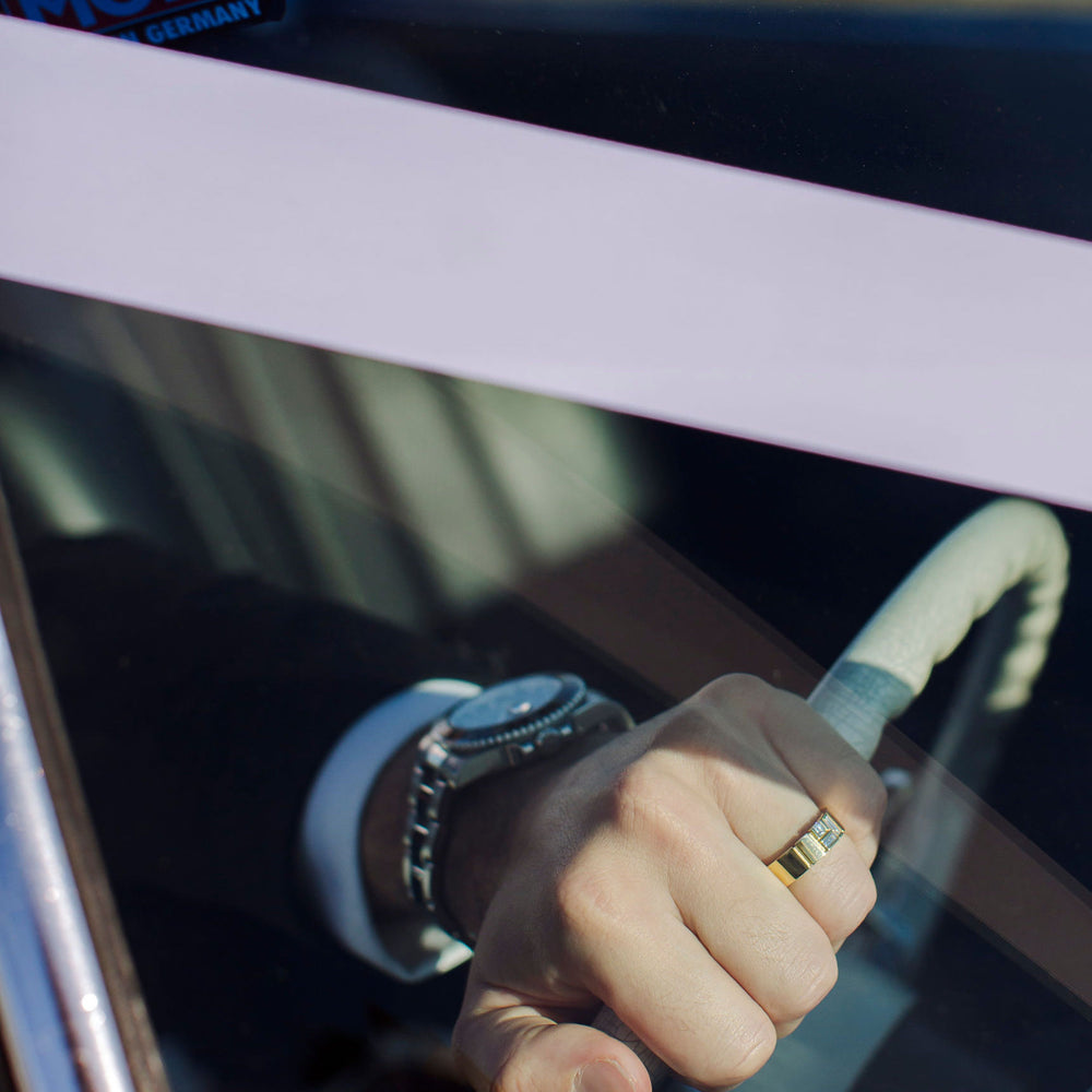 Eternal Cubism diamond set ring in 18ct yellow gold by Stefano Canturi