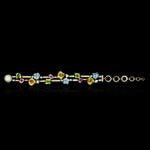 Cubism Colourburst 2 row bracelet in 18ct yellow gold by Stefano Canturi