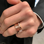 Cubism Pavé 11mm diamond ring in 18ct rose gold by Stefano Canturi