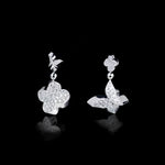 Odyssey 2 drop diamond earrings in 18ct white gold by Stefano Canturi