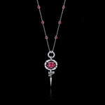 Regina diamond and pink tourmaline neckpiece in 18ct white gold by Stefano Canturi