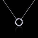 Regina diamond and Argyle pink diamond necklace in 18ct white gold by Stefano Canturi