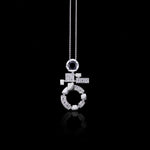 Regina Single Link diamond and Australian black sapphire necklace in 18ct white gold by Stefano Canturi