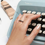 Regina Black Diamond Ruby Ring in 18ct Pink Gold by Stefano Canturi