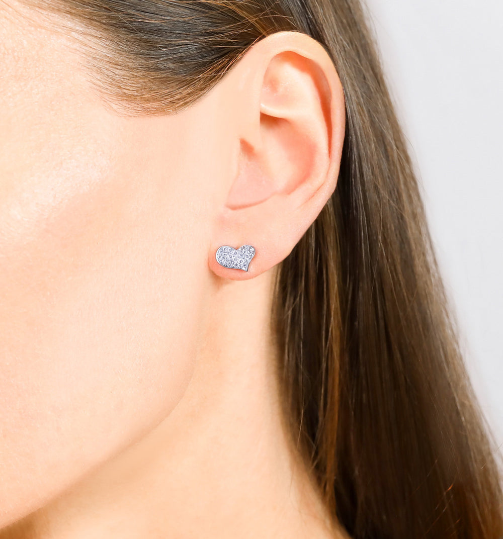 Odyssey diamond Heart earrings in 18ct white gold by Stefano Canturi