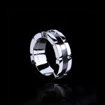 Regina 7mm ceramic ring in 18ct white gold by Stefano Canturi