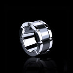 Regina 11mm ceramic ring in 18ct white gold by Stefano Canturi