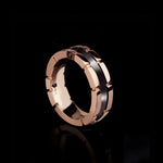Regina 7mm ceramic ring in 18ct pink gold by Stefano Canturi